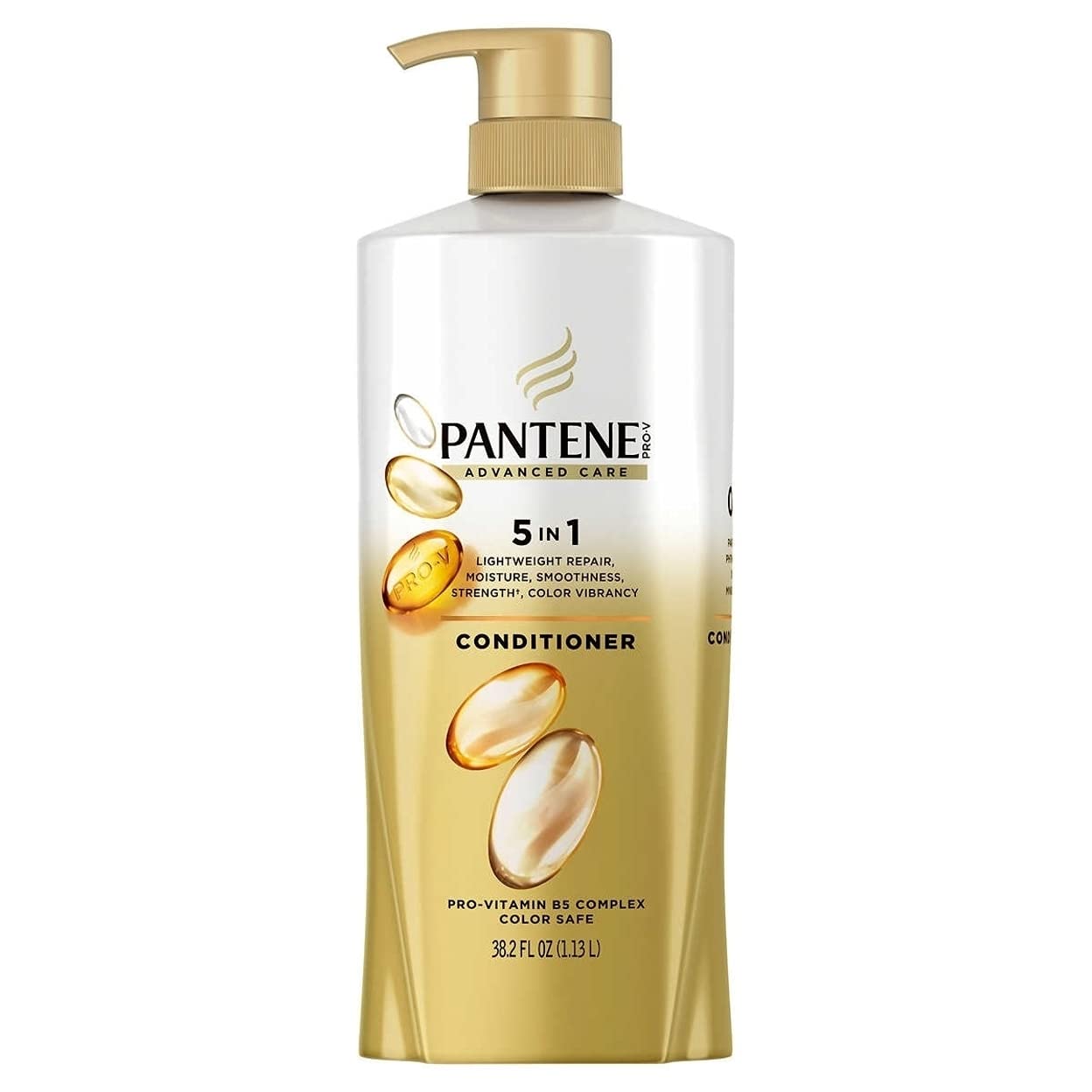 Pantene Pro-V Advanced Care Conditioner 5 in 1 Moisture, Pump Bottle For all Hair Types, 38.2 Ounces (Pack Of 3)