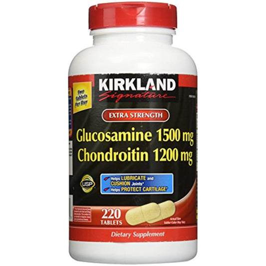 KIRKLAND Signature Extra Strength Glucosamine 1500 mg Chondroitin 1200 mg 220 Tablets