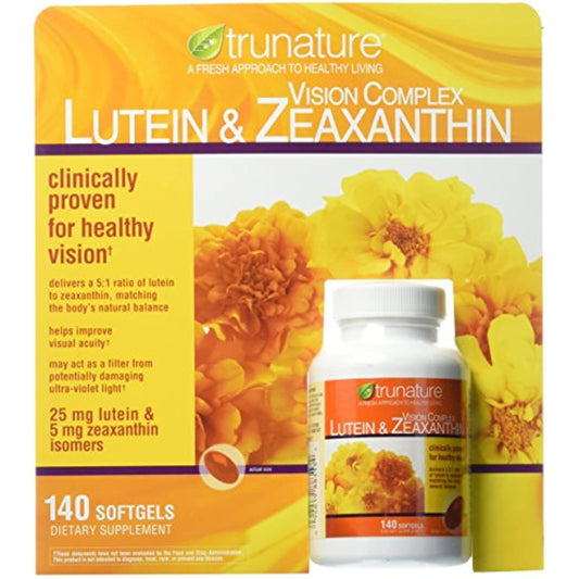 TruNature Vision Softgels Complex Lutein and Zeaxanthin Supplement, 140 Count