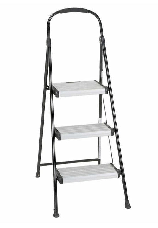 Cosco 3 Wide Step Stool Folding Stool Steel 1250lb Load Capacity