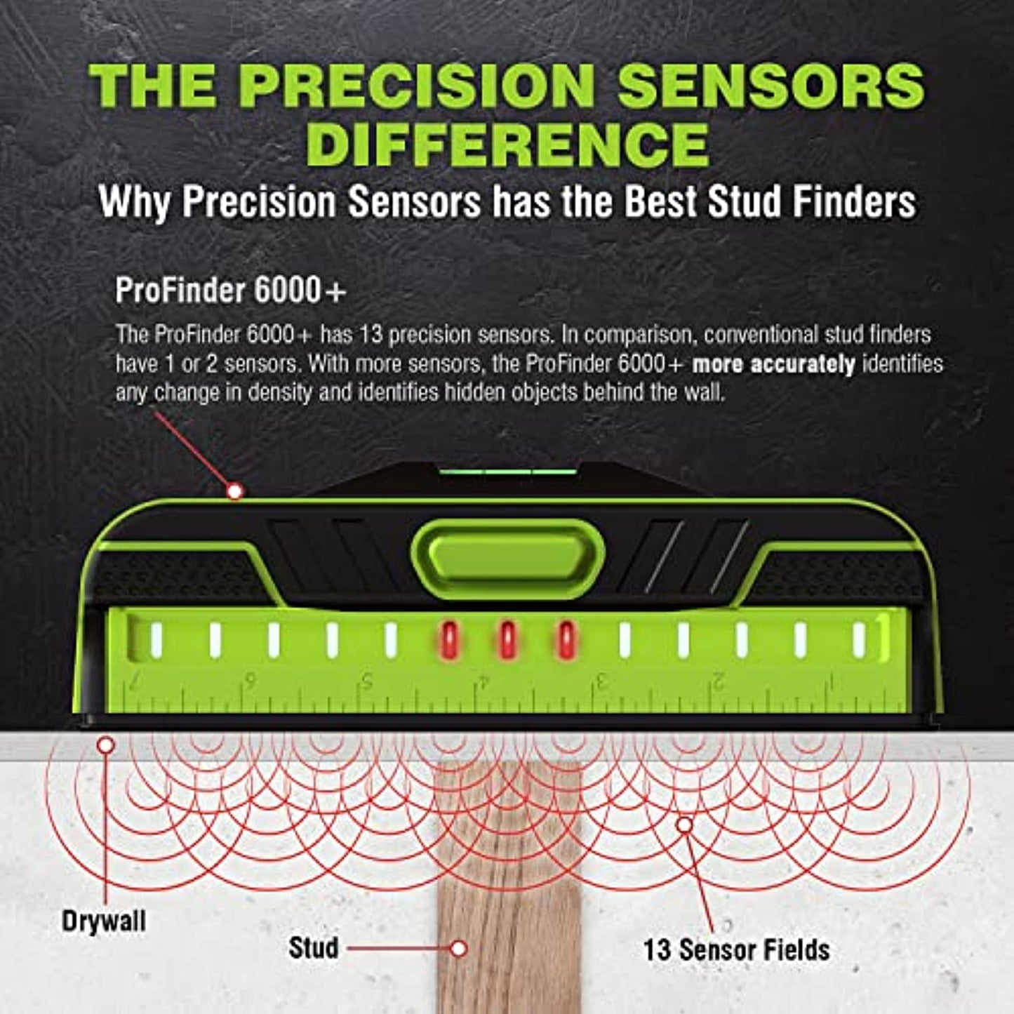 Precision Sensor ProFinder 6000+ Professional Stud Finder