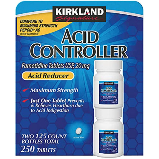 Kirkland Signature Acid Controller 20mg, 250 Count Tablets -New Version