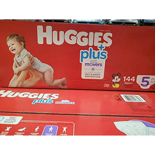 Huggies Little Movers Plus Diapers, Size 5 (144-Count)