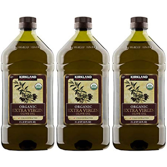 Kirkland Signature Organic Extra Virgin Olive Oil 2L - 3 Pack