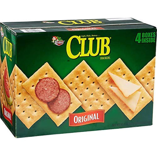 Variety Crackers Snack Bulk Packs - Honey Maid - Cheeze it - Goldfish - Animal Crackers and more. (Keebler Club Crackers, Original, 13.7 oz, 4 ct)