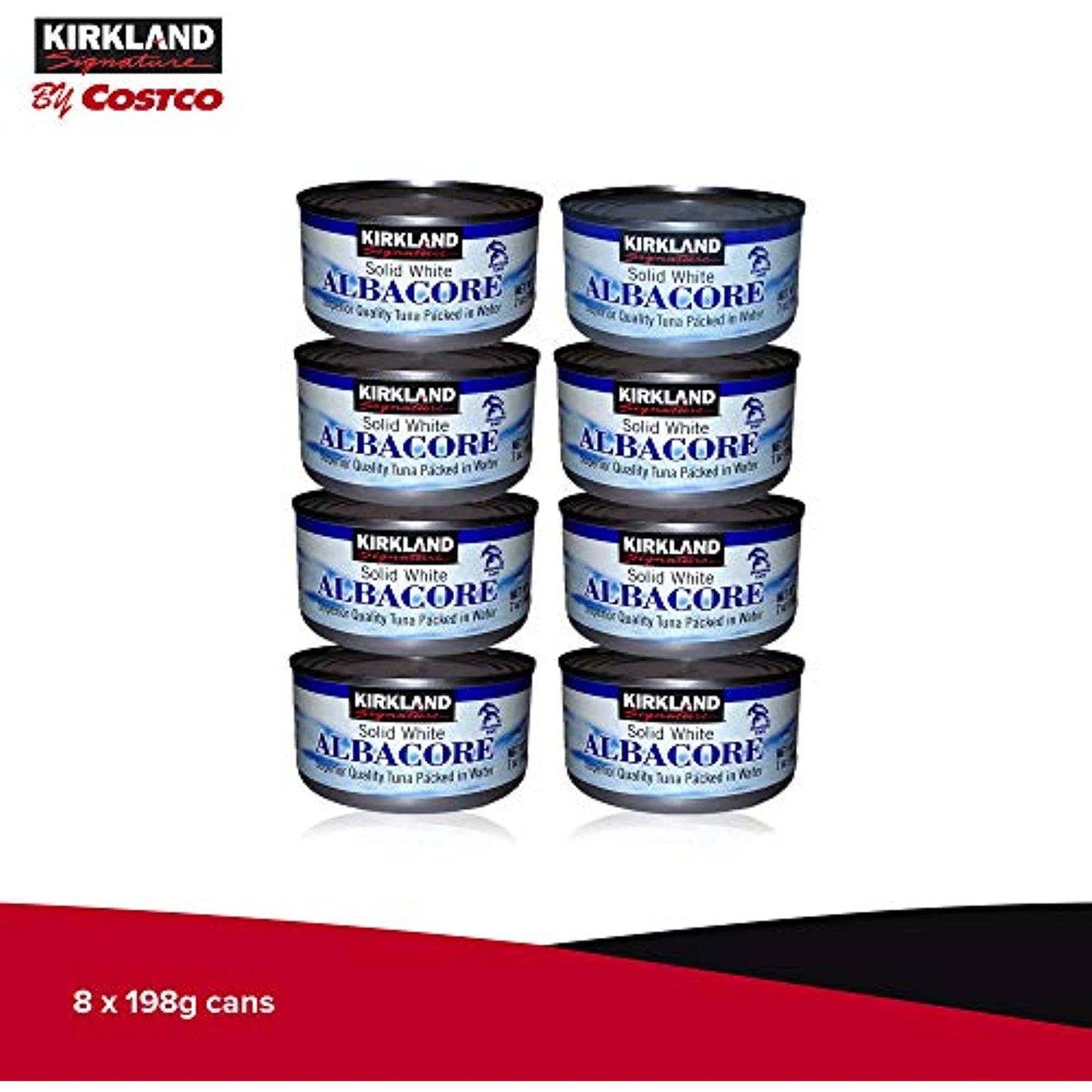 Kirkland Signature Solid White Albacore Tuna, 7 Ounce - 8 Count (Pack of 1)