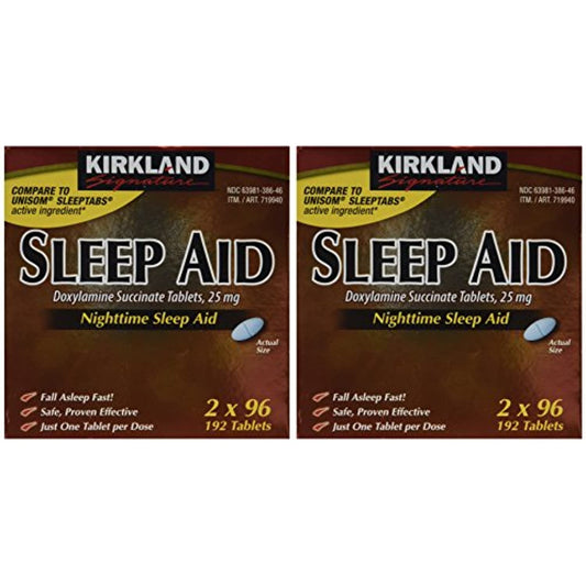 KIRKLAND SIGNATURE Sleep Aid Doxylamine Succinate 25 Mg, 384Count