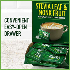 WHOLE EARTH Stevia & Monk Fruit Plant-based Sweetener, 400 Packets