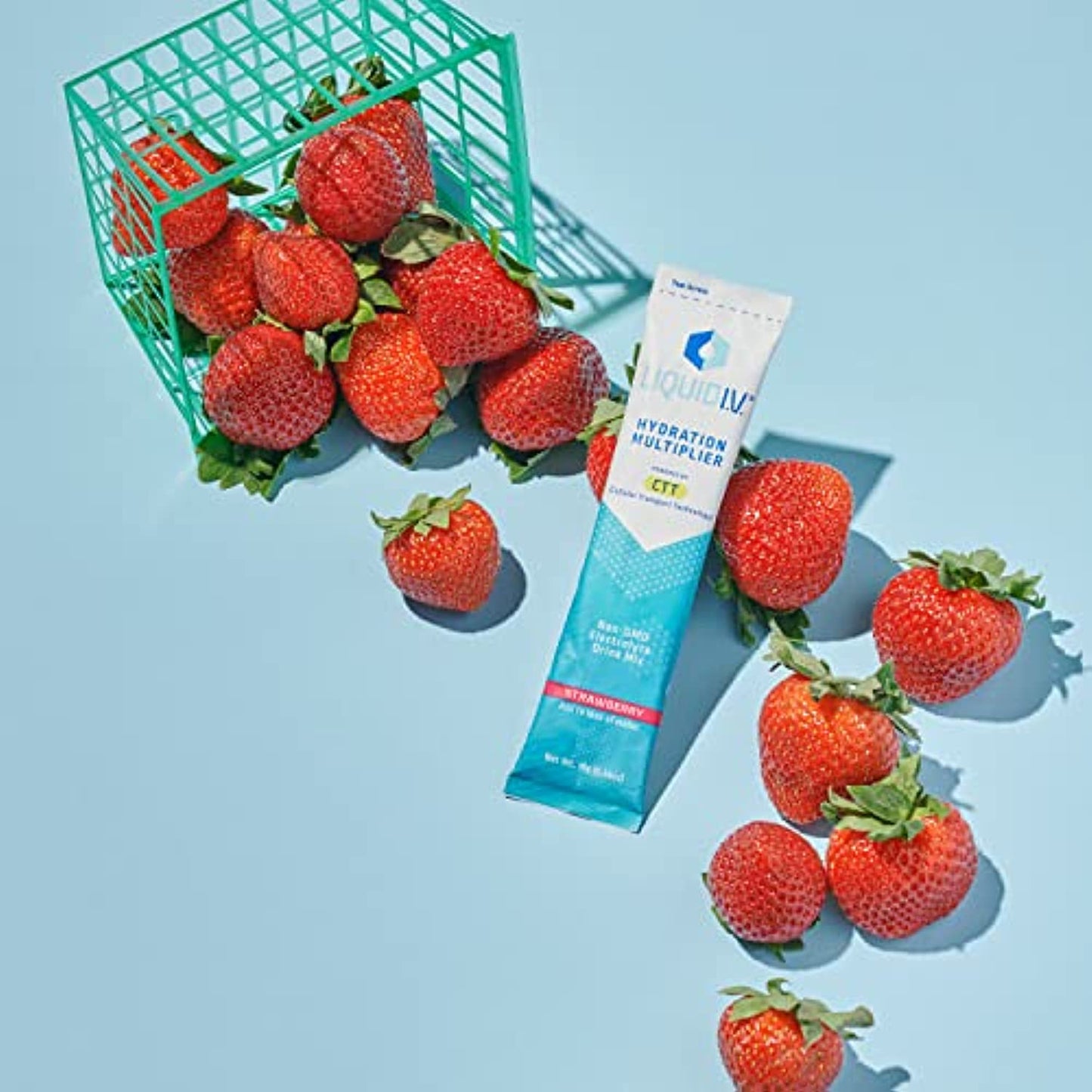 Liquid I.V. Hydration Multiplier - Strawberry - Hydration Powder Packets | Electrolyte Drink Mix | Easy Open Single-Serving Stick | Non-GMO | 48 Sticks