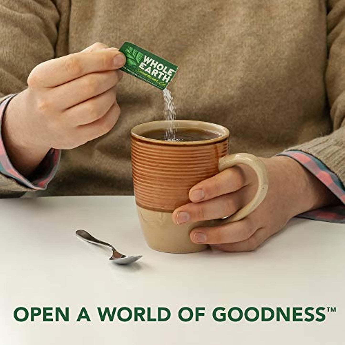 WHOLE EARTH Stevia & Monk Fruit Plant-based Sweetener, 400 Packets