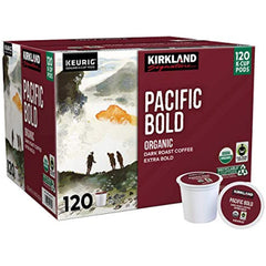 Kirkland Signature Pacific Bold Coffee, Dark, 120 K-Cup Pods for Keurig