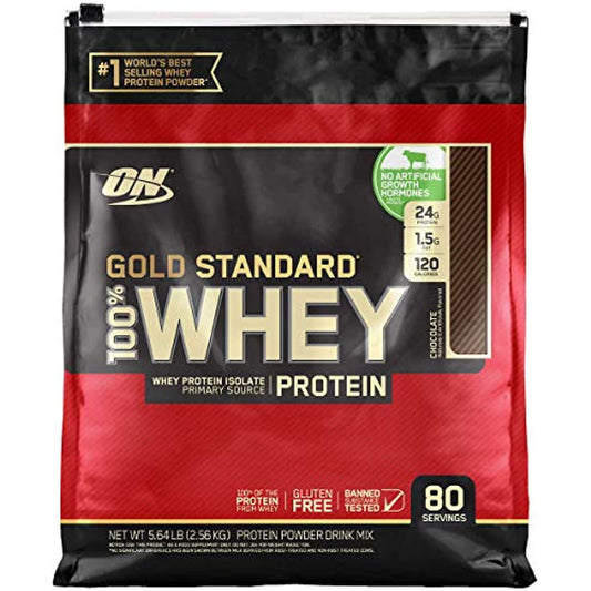 Optimum Nutrition Gold Standard 100% Whey Protein, 80 Servings - Chocolate