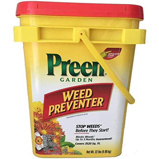 Preen Garden Weed Preventer, 22 lb. Covers 3,520 sq. ft, Natural