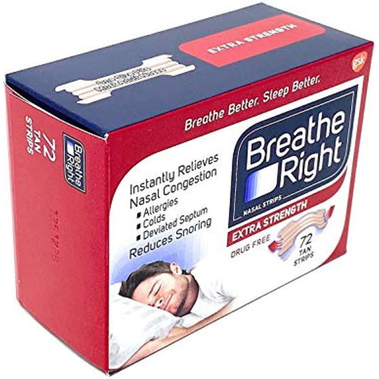 Breathe Right Extra Nasal Strips, 72 Count, 2 Pack