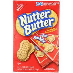 Nabisco Nutter Butter Sandwich Cookies, Peanut, 24 Count