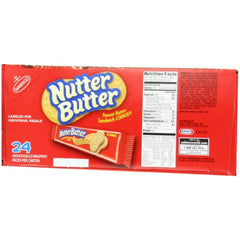 Nabisco Nutter Butter Sandwich Cookies, Peanut, 24 Count