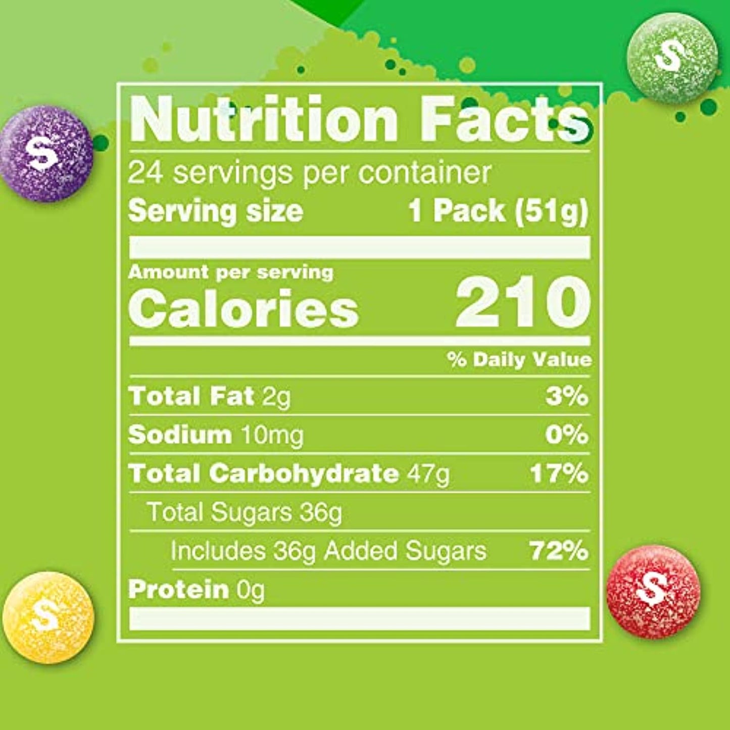 SKITTLES Sour Chewy Candy Bulk Pack, 1.8 oz (24 Full Size Packs)