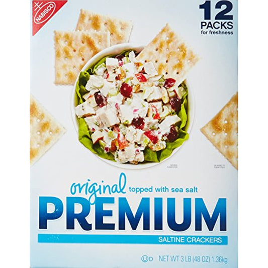 Nabisco Original Premium Saltine Crackers Topped with Sea Salt, 3 Pound