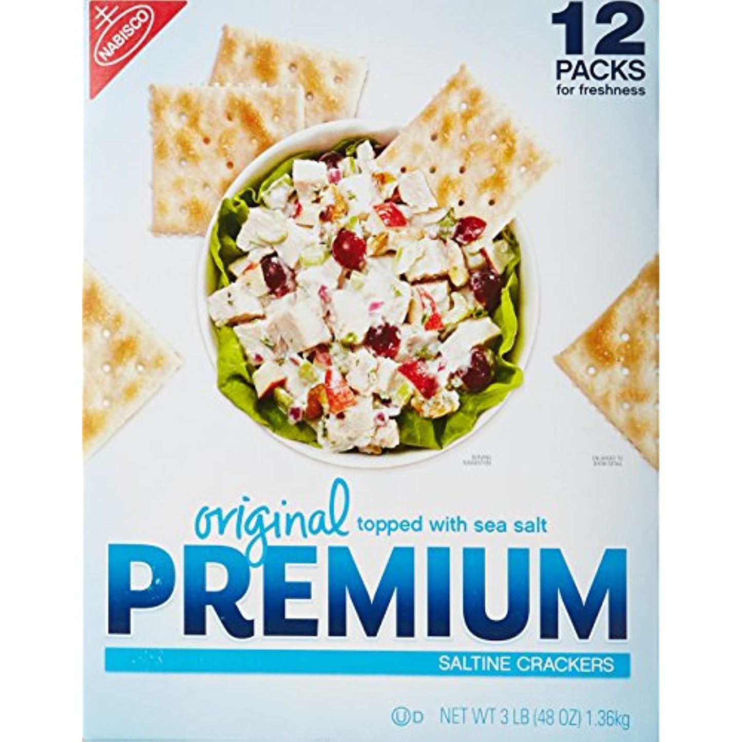 Nabisco Original Premium Saltine Crackers Topped with Sea Salt, 3 Pound