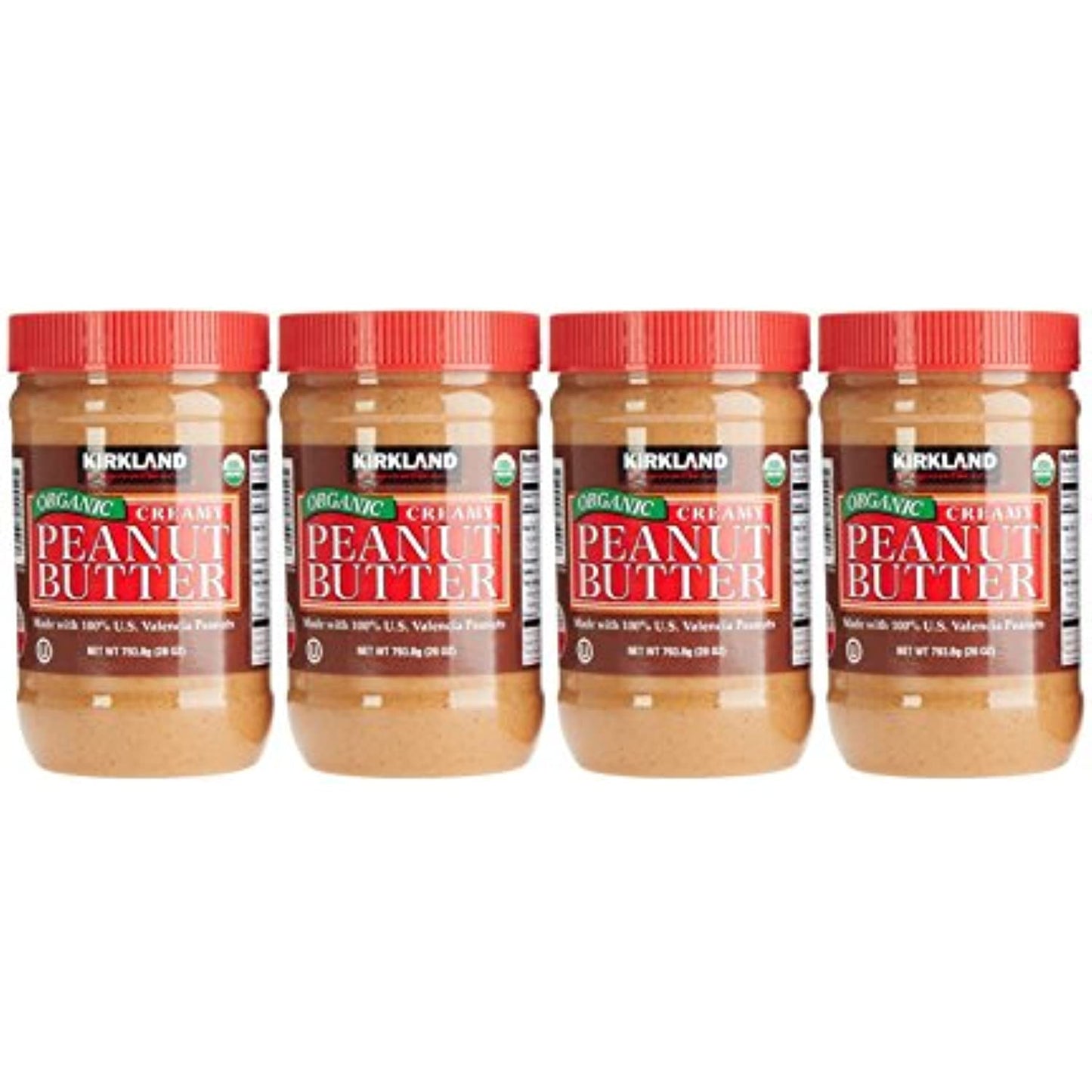 Organic Creamy Peanut Butter, 28 Oz Jars (Pack of 4)