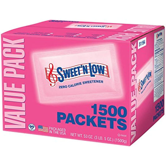 Sweet'N Low Zero Calorie Sweetener, 3 Lb. 5 Oz. (Pack of 1500)