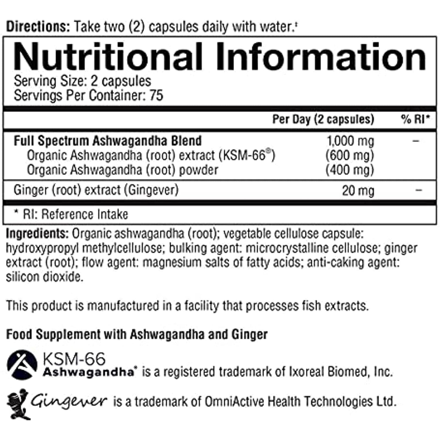 Youtheory Ashwagandha Vegetarian Capsules Net Wt 150 Count