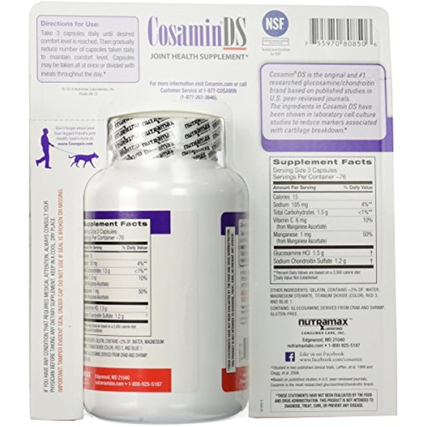 Cosamin DS - 2 Bottles, 230 Capsules Each