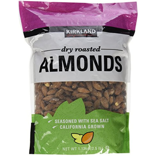 Kirkland Dry Roasted Almonds Net wt 1.13kg(2.5 lb)