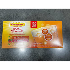 Emergen-C 1,000 mg Vitamin C Dietary Supplement 120 Packets (2 Boxes)