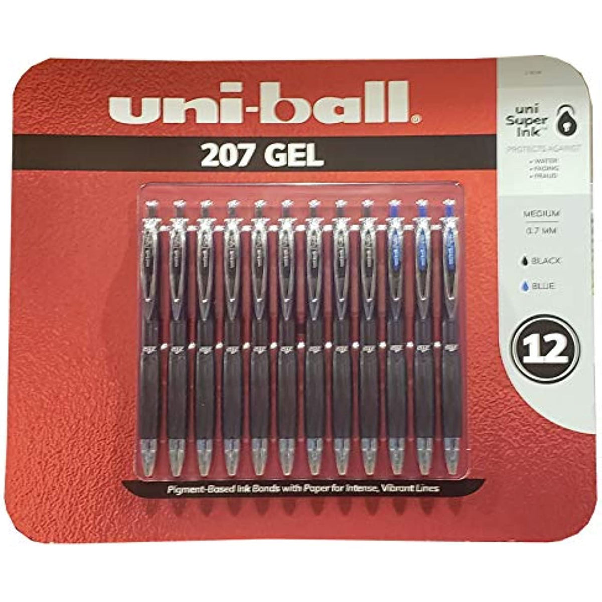 UniBall 207 Retractable Gel Pen (Netcount 12 Pen In 1 Pack),, ()