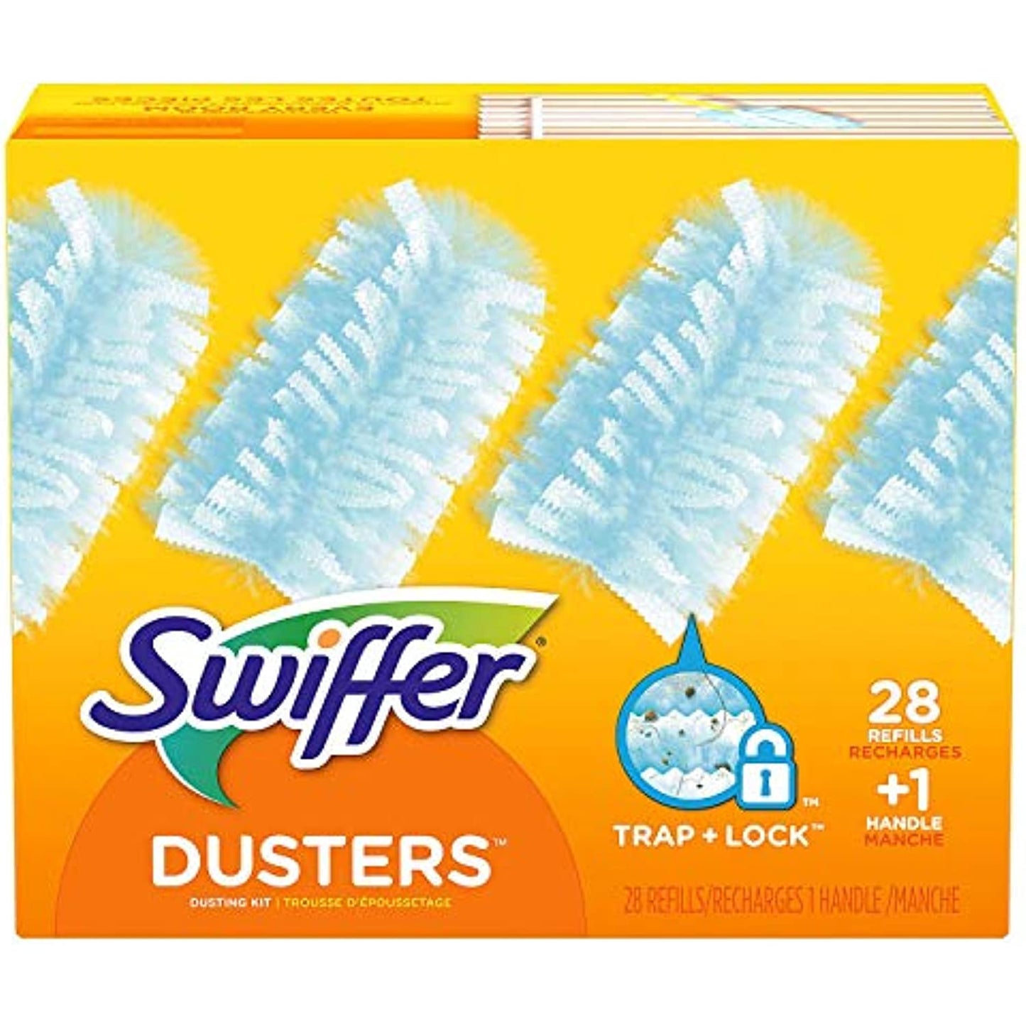 Swiffer Dusters Dusting Kit, Starter Kit Handle & 28 Duster Refills, 1 Count (Pack of 29)