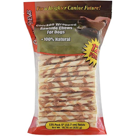 Canine Chews Chicken-Wrapped Rawhide Chews for Dogs (125 ct.)