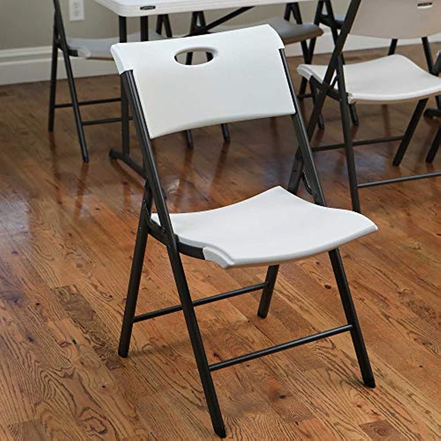 Lifetime Commercial Folding Chair, 20.1" D x 18.5" W x 33.2" H, Almond