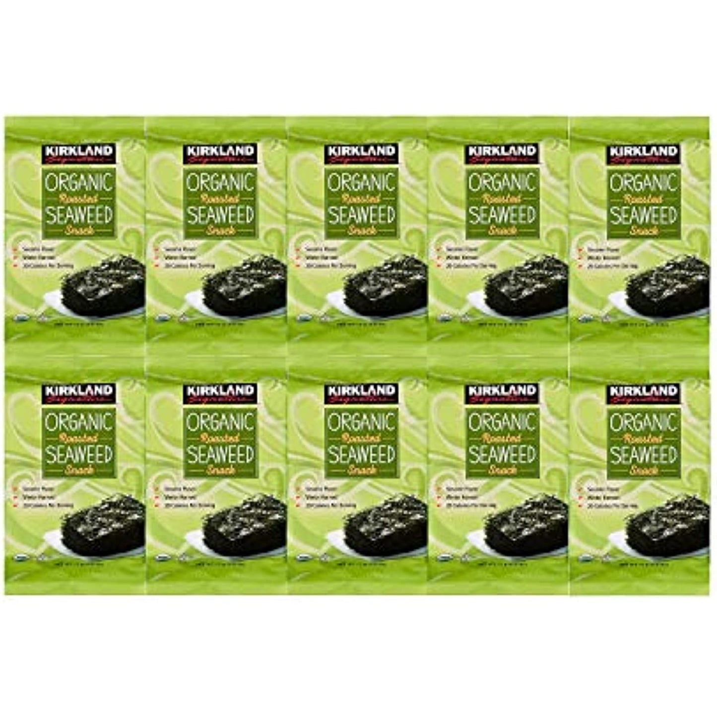 Kirkland Signature Organic Roasted Seaweed Snack Pack of 30 (0.6 Ounces each)