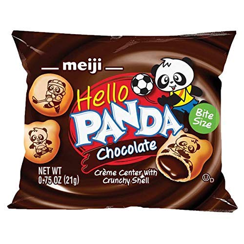 Meiji Hello Panda Cookies, Chocolate Cr�me Filled - 32 Count, 0.75oz Packages - Bite Sized Cookies with Fun Panda Sports