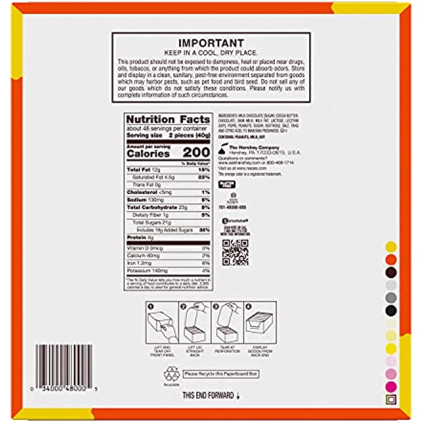 REESE'S Milk Chocolate Peanut Butter King Size Cups Candy, Bulk, 2.8 oz Bars (24 Count)