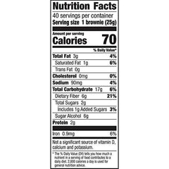 Fiber One Brownies Chocolate Fudge, 70 Calories (40 Count)