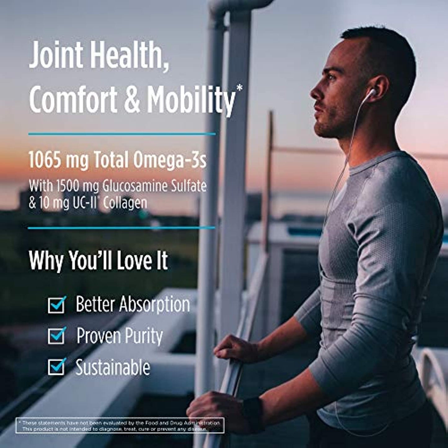 Nordic Naturals Omega Joint Xtra, Lemon - 90 Soft Gels - 1065 mg Omega-3 + Glucosamine Sulfate & Type 2 Collagen - Joint Health, Cartilage Recovery - Non-GMO - 30 Servings