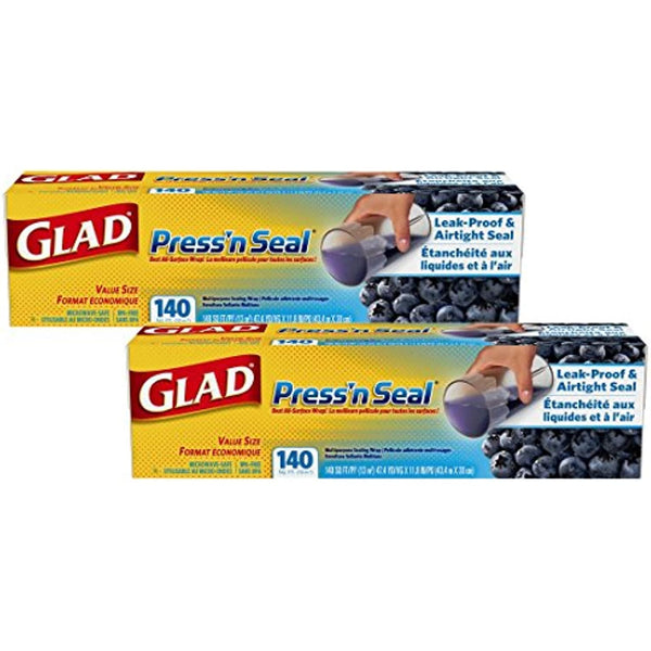 Glad Press'n Seal Food Wrap, 140 sq ft-2 Pack