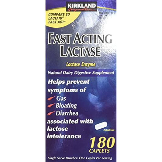 Kirkland Signature Fast Acting Lactase - 180 Caplets