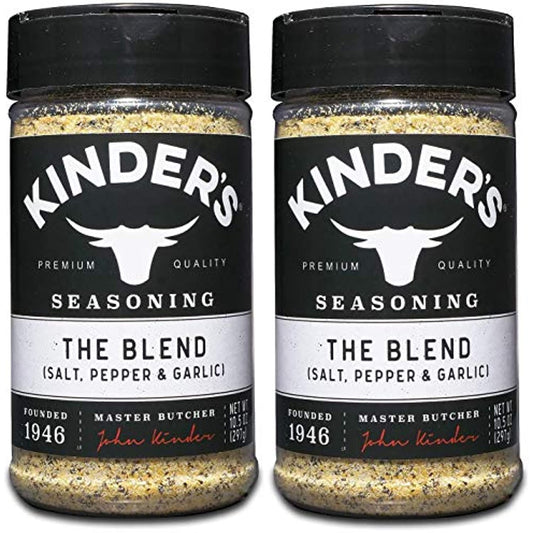 KINDER'S The Blend Seasoning 10.5 oz.Sugar free, No artificial flavors or MSG All-Natural Great on Steak, Seafood, Chicken and everything else - 2 PACK
