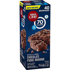 Fiber One Brownies Chocolate Fudge, 70 Calories (40 Count)