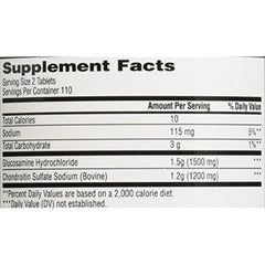 KIRKLAND Signature Extra Strength Glucosamine 1500 mg Chondroitin 1200 mg 220 Tablets