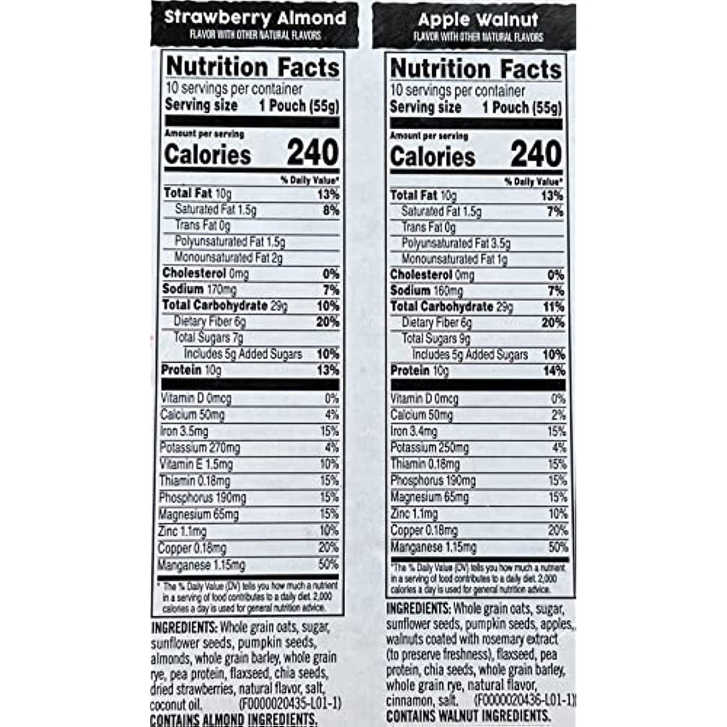 HEALTH WARRIOR OATMEAL VARIETY PACK 20CT 38.8OZ (2.4LB)