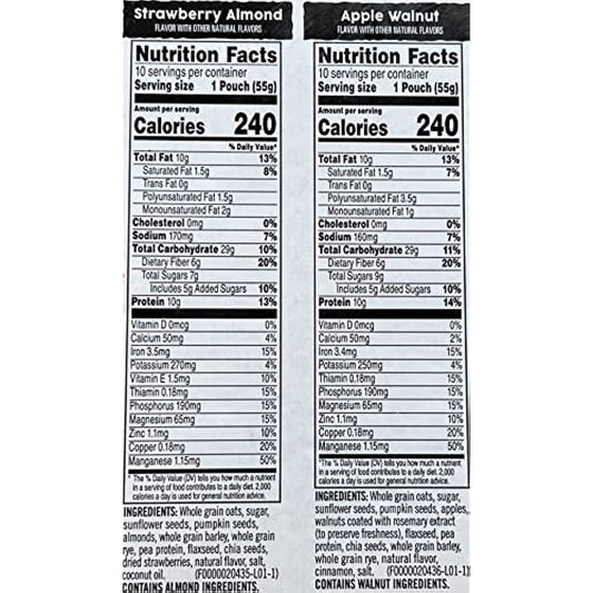 HEALTH WARRIOR OATMEAL VARIETY PACK 20CT 38.8OZ (2.4LB)
