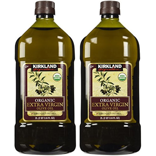 Kirkland Signature 2 x Organic Extra Virgin Olive Oil, 2 Liters