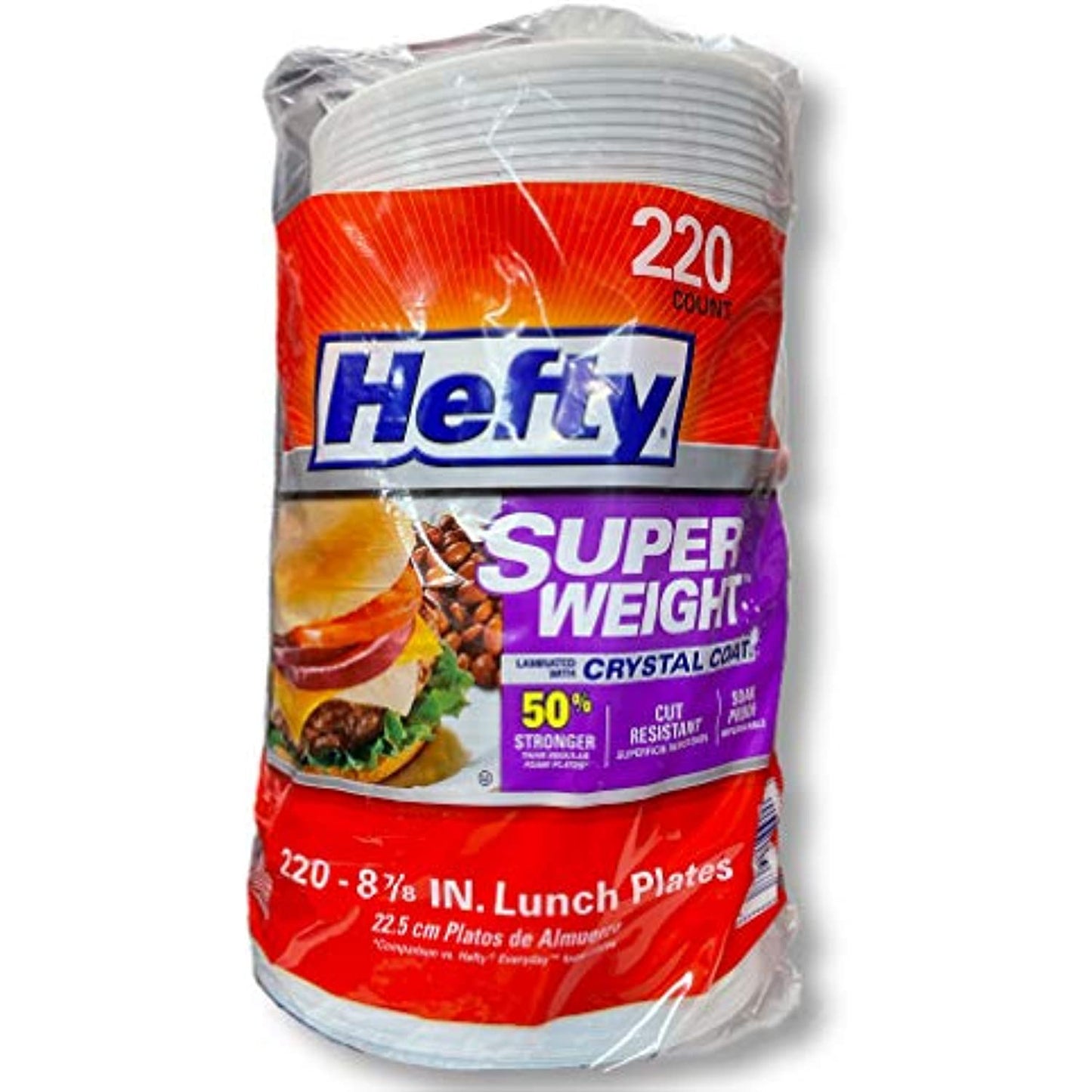 Hefty Super Weight 8 7/8 in Foam Plate, 220-count