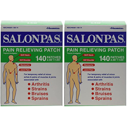Salonpas Pain Relieving Patch - 140 Count (Two Packages each of 140 Patches)
