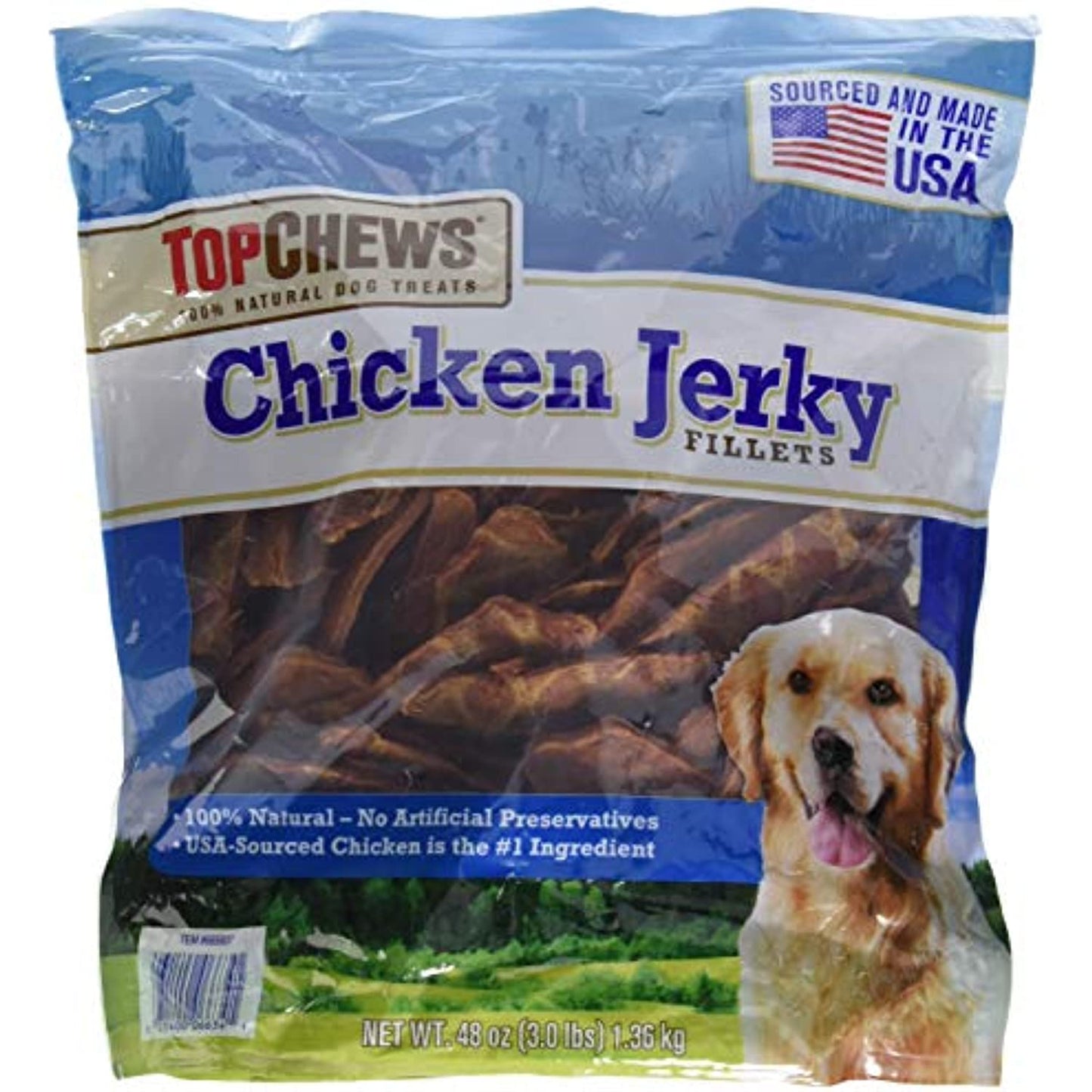Top Chews Chicken Jerky for Dogs Net Wt (48 Oz),