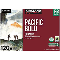 Kirkland Signature Pacific Bold Coffee, Dark, 120 K-Cup Pods for Keurig